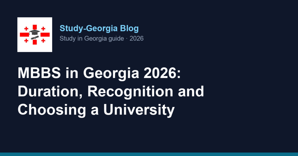 MBBS in Georgia 2026: Duration, Recognition and Choosing a University 3 MBBS in Georgia 2026: Duration, Recognition and Choosing a University